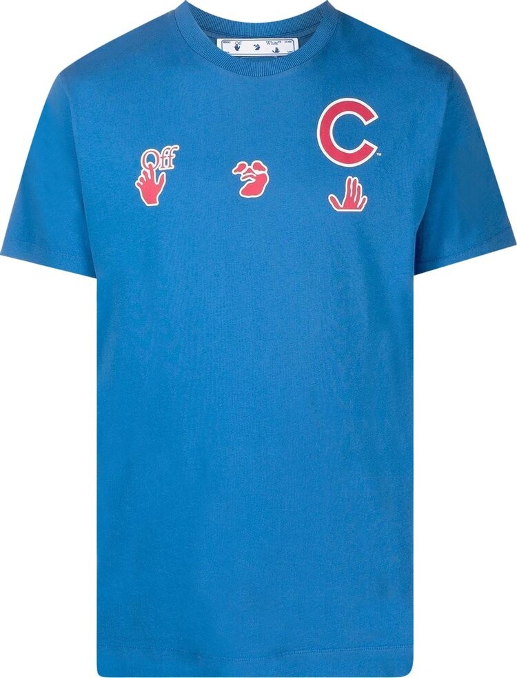 

Футболка Off-White x MLB Chicago Cubs Short-Sleeve Tee 'Blue/Red', синий