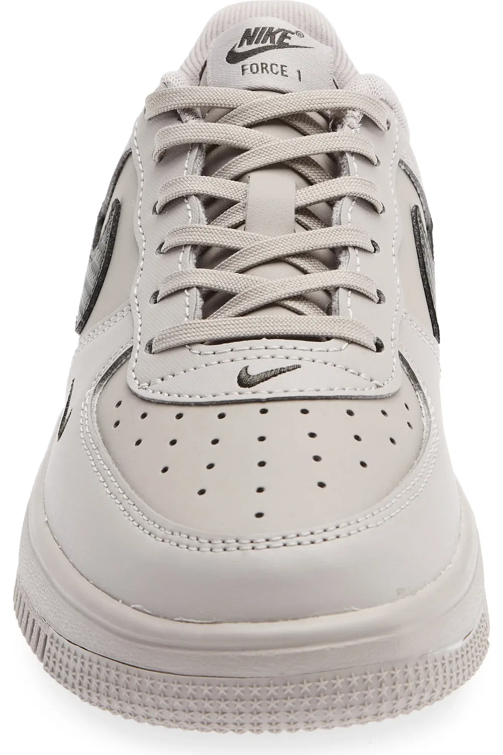 Детские кроссовки баскетбольные Air Force 1 Nike, College Grey/Newsprint — фото 4