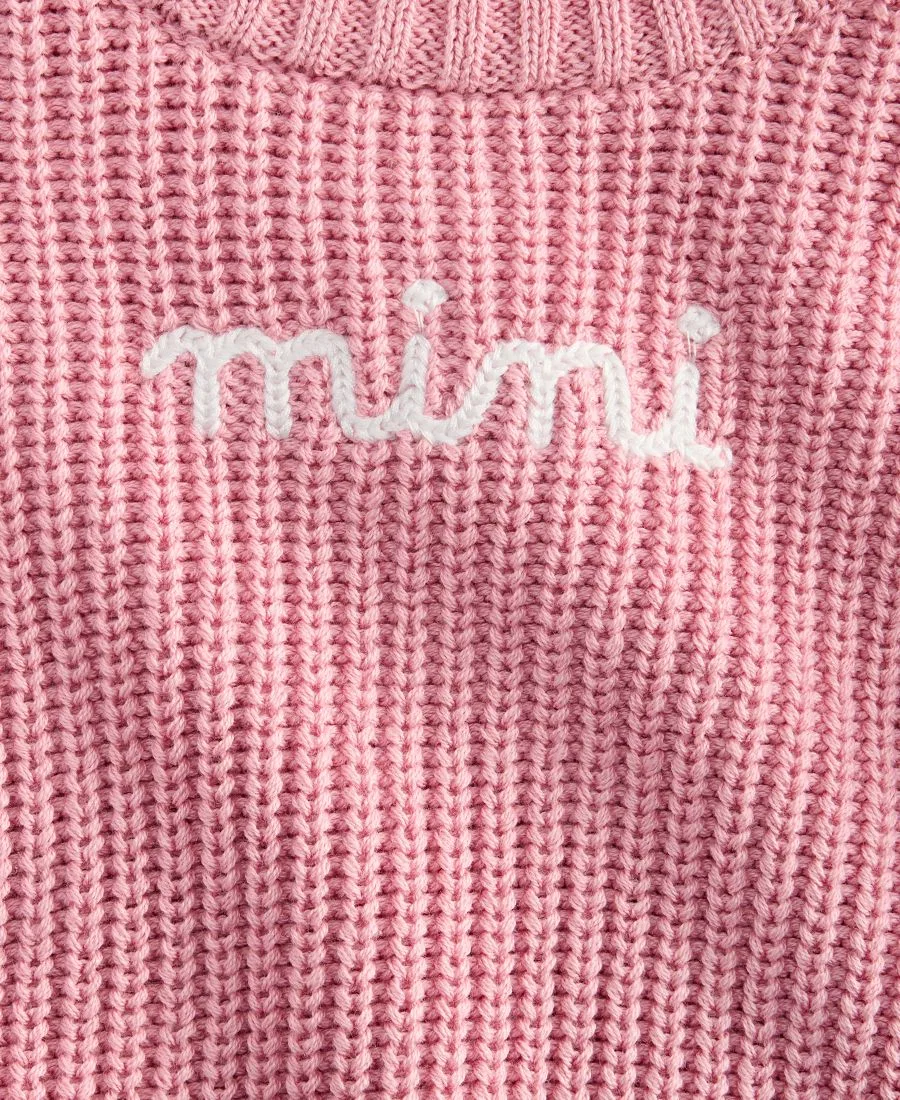 Детский хлопковый свитер с принтом Mini First Impressions, Pink Enamel — фото 3