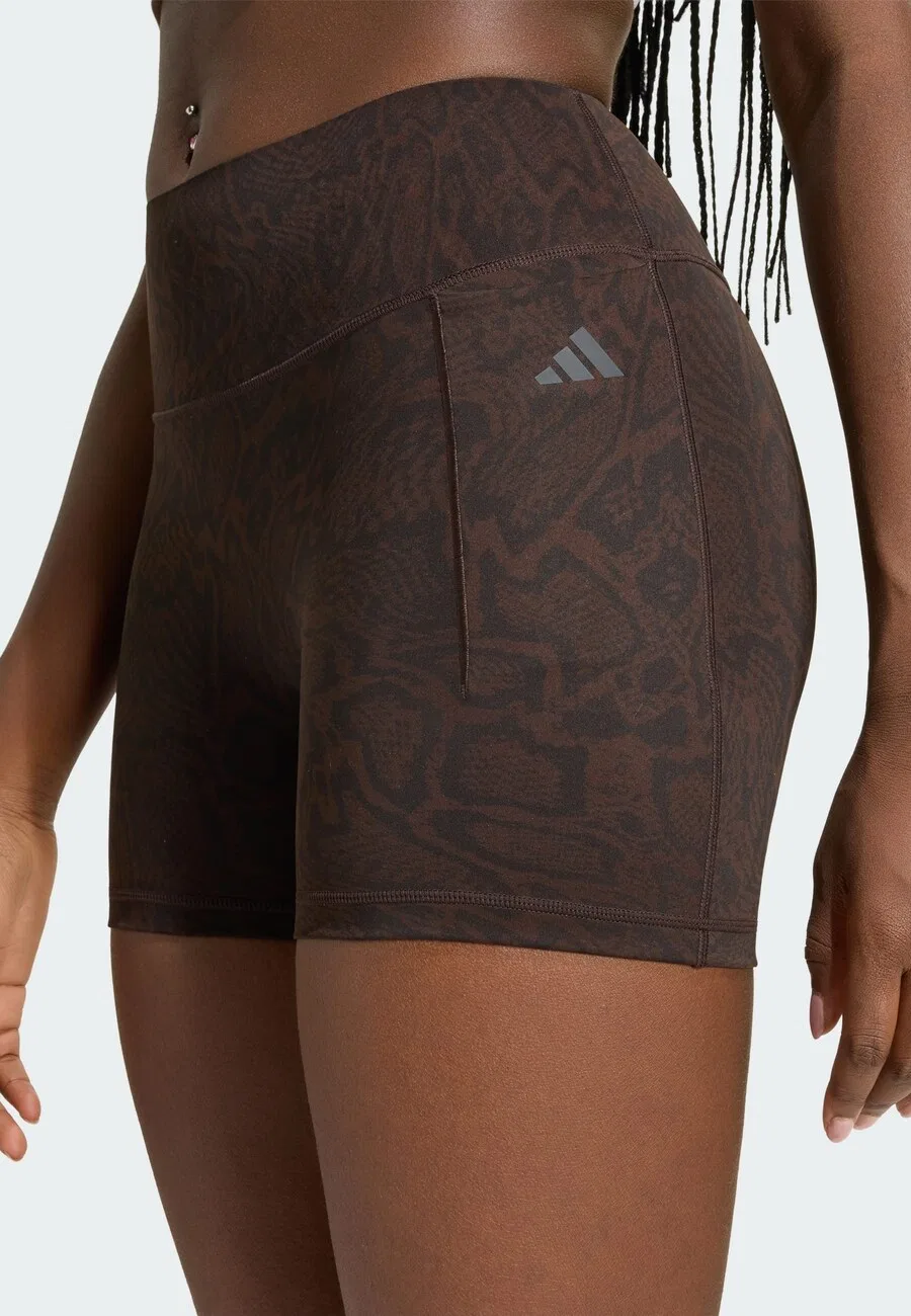 Спортивные узкие брюки ADIDAS PERFORMANCE 'Optime' коричневого и темно-коричневого цвета — фото 4