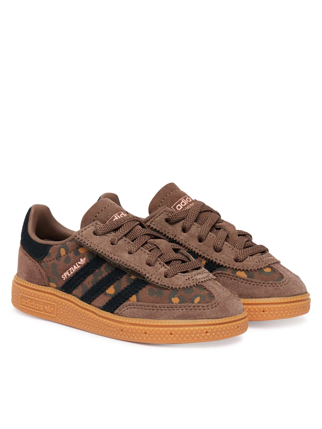 Кроссовки для девочки Handball Spezial Comfort Closure Elastic Lace Adidas, коричневый — фото 2