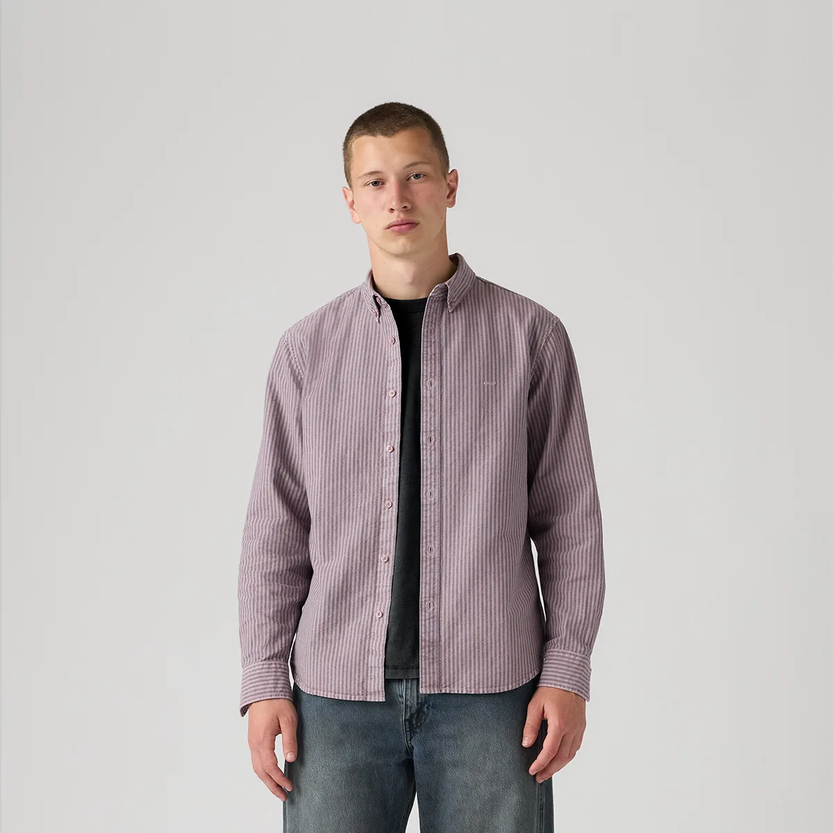 Мужская рубашка с лацканами Pink Lapel Levis, Pink — фото 4