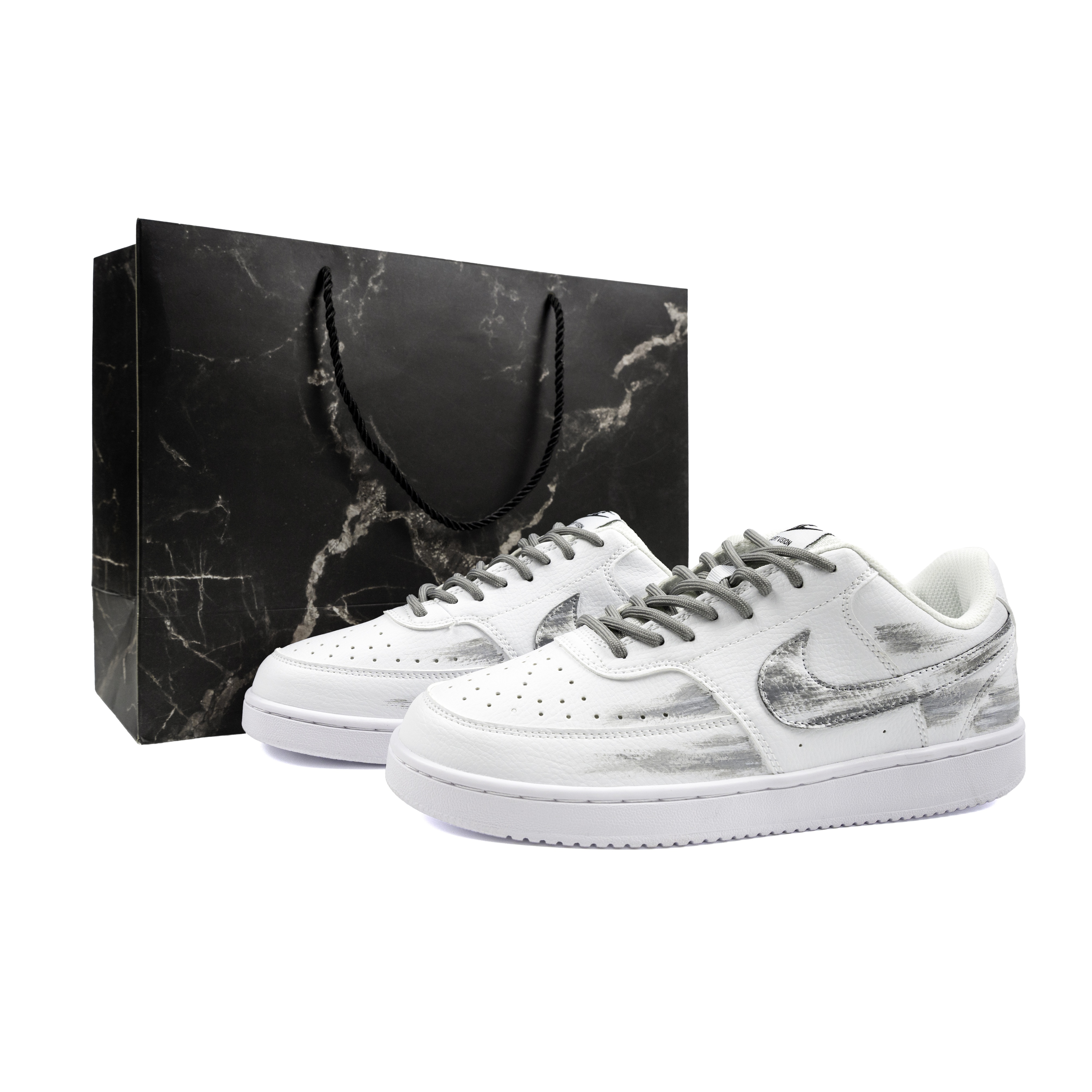 

Nike Court Vision Gray Track Shopping Bag Cushioning Abrasion Resistant Breathable Slip Resistant Low top