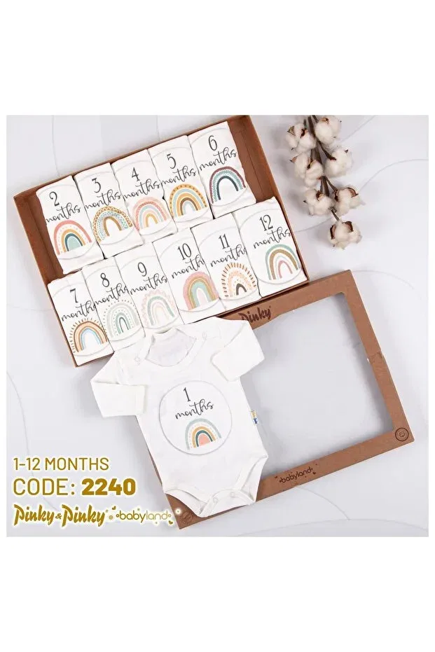 Детский комплект боди с длинным рукавом 12 предметов Bircan Baby, White