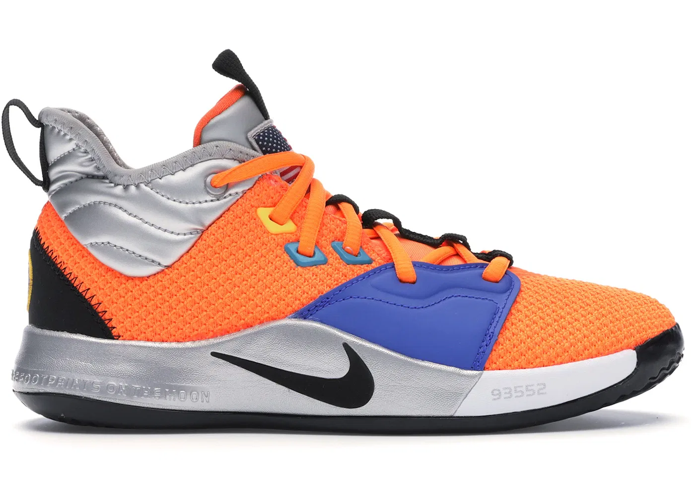 Детские кроссовки для баскетбола Nike PG 3, Total Orange/Black-Metallic Silver