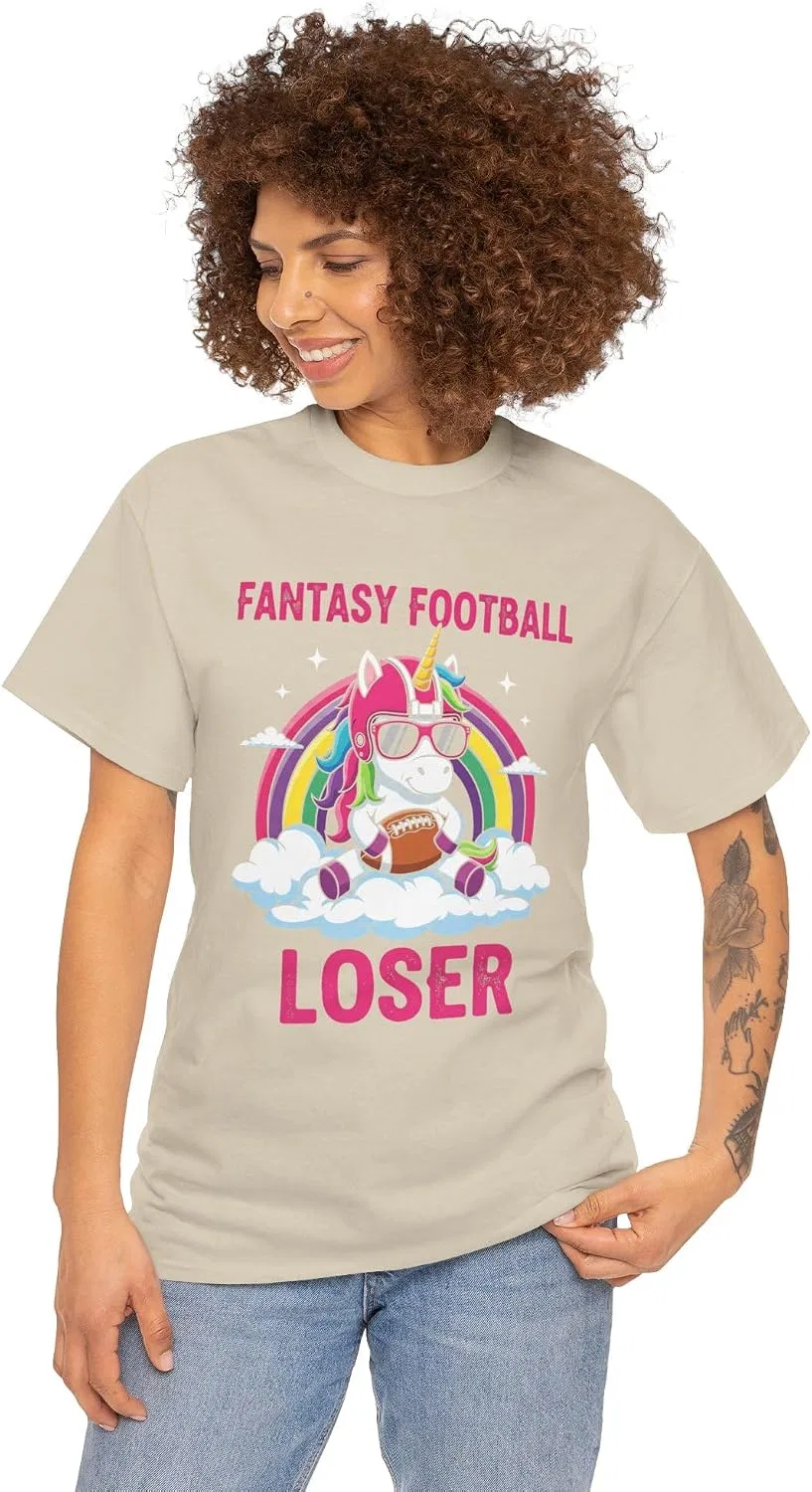 Мужская футболка с принтом Fantasy Football Loser, песочный — фото 3