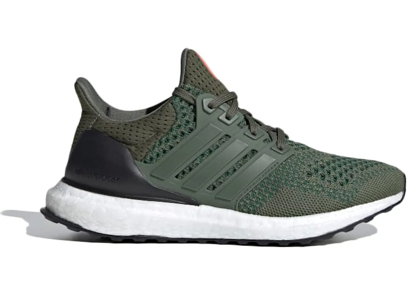 Детские кроссовки для мальчиков беговые Adidas Ultra Boost 20, Base Green/Raw Green/Core Black