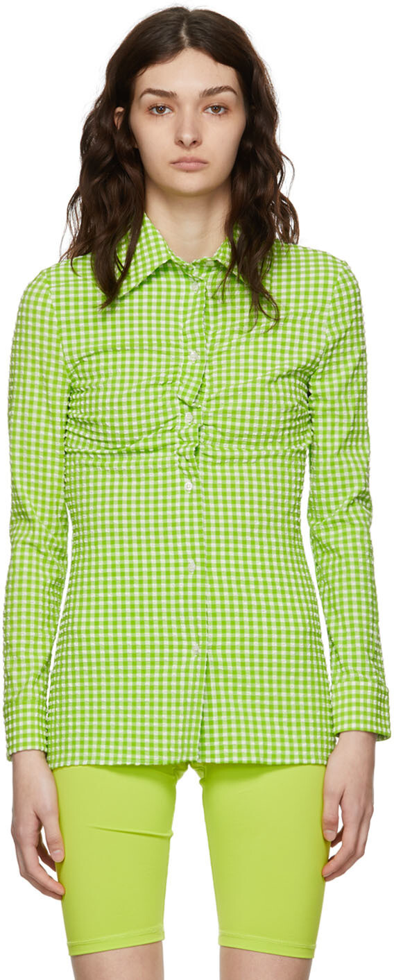 

Зеленая нейлоновая рубашка MSGM