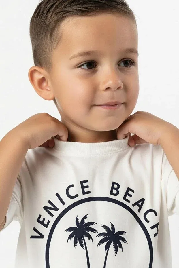 Детская футболка с принтом California Miababy, Navy Blue — фото 3