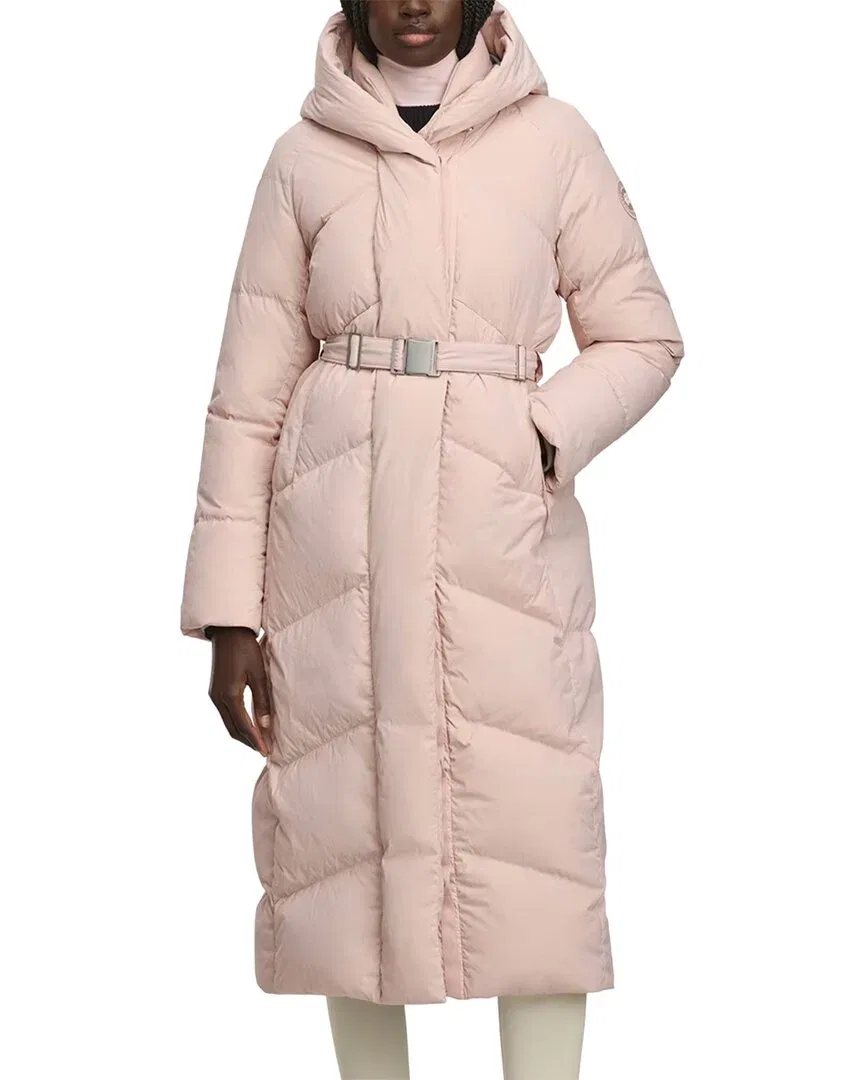 Женский пуховик-парка с поясом Marlow Down Parka Canada Goose, розовый