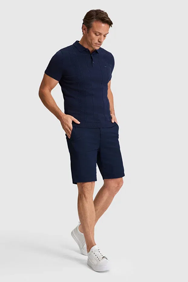 Мужские шорты хлопковые U.S. Polo Assn., Navy Blue — фото 3