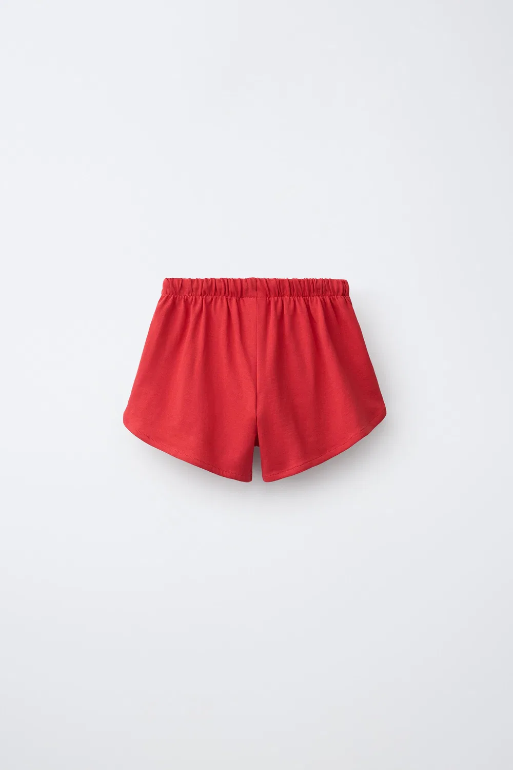 Однотонные плотные трикотажные шорты-бермуды ZARA, Red — фото 2