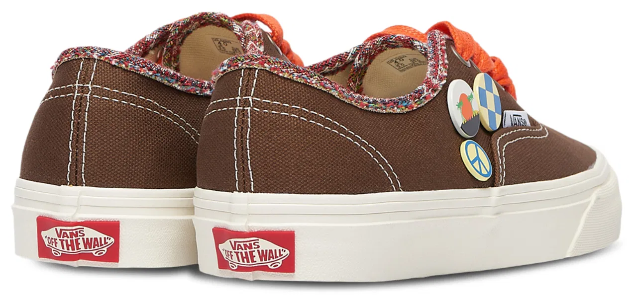 Кроссовки для мальчиков Authentic Vans, коричневый/белый — фото 4