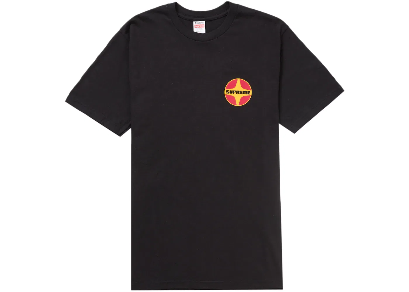 Мужская футболка с принтом Supreme Hysteric Glamour Pin-Up, Черный — фото 2