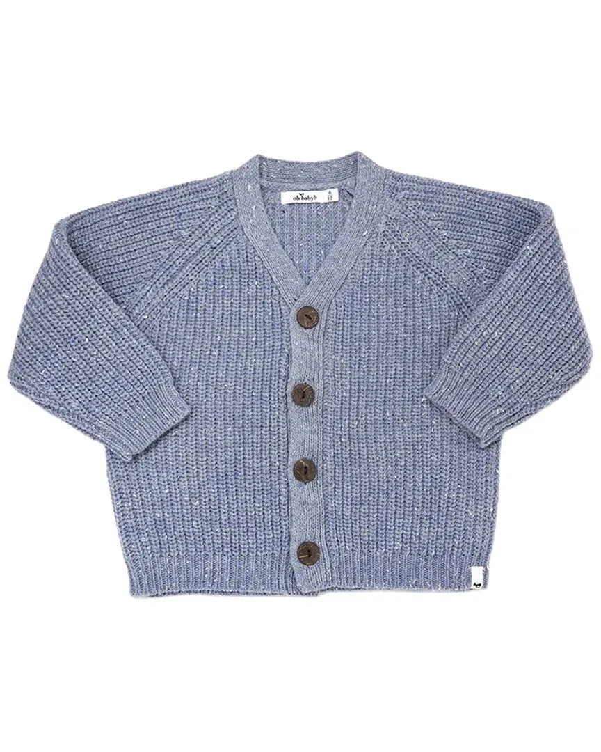 Детская вязаная кофта Grandpa Knitted Cardigan oh baby!, серый — фото 2
