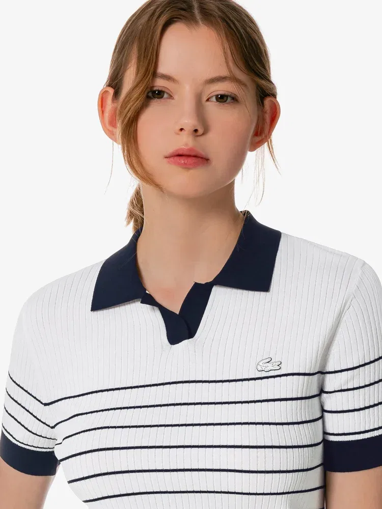 Свитер поло LACOSTE Navy, Классический крой, Темно-синий — фото 2