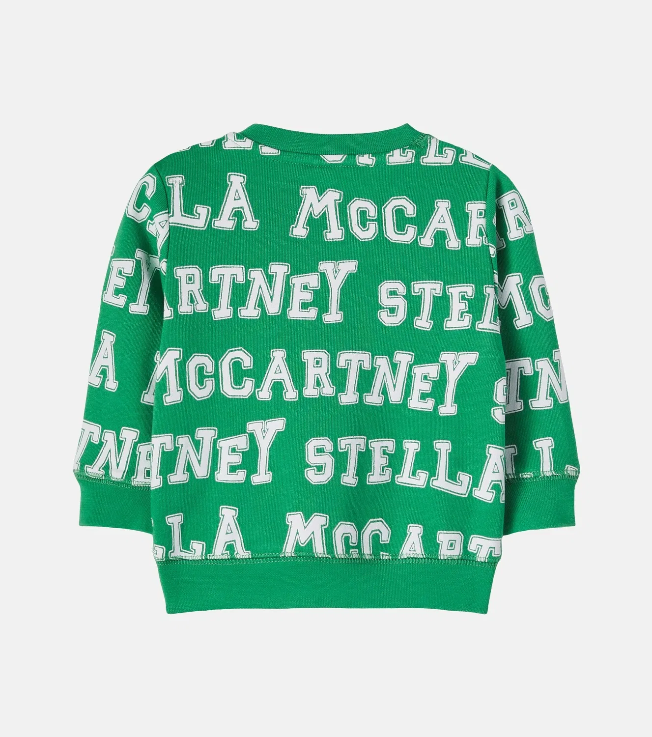 Детская толстовка из хлопкового трикотажа с принтом Stella Mccartney Kids, зеленый — фото 2