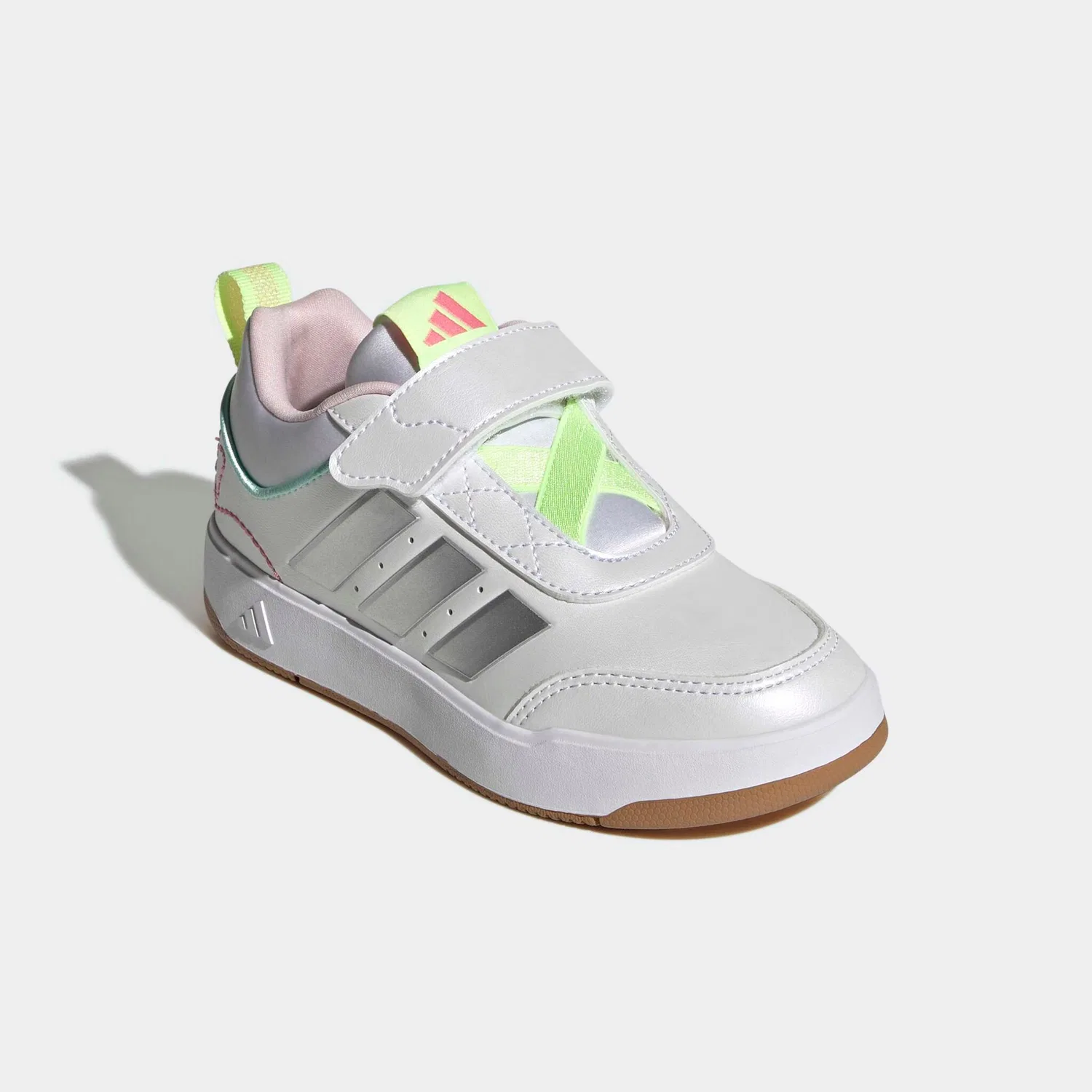 Детские кроссовки с блестящим верхом Adidas Sportswear, Cloud White/Silver Metallic/Clear Pink