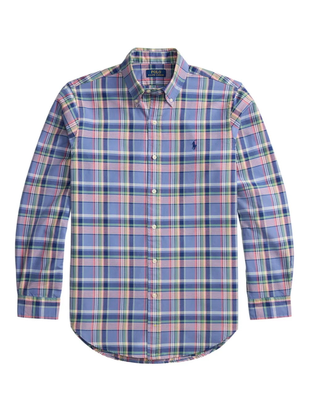 

Клетчатая рубашка с длинными рукавами Polo Ralph Lauren, синий