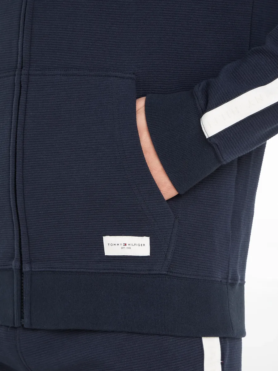 Толстовка Tommy Hilfiger Underwear "HWK FZ HOODIE" с фирменной этикеткой на рукавах, цвет Desert Sky — фото 3
