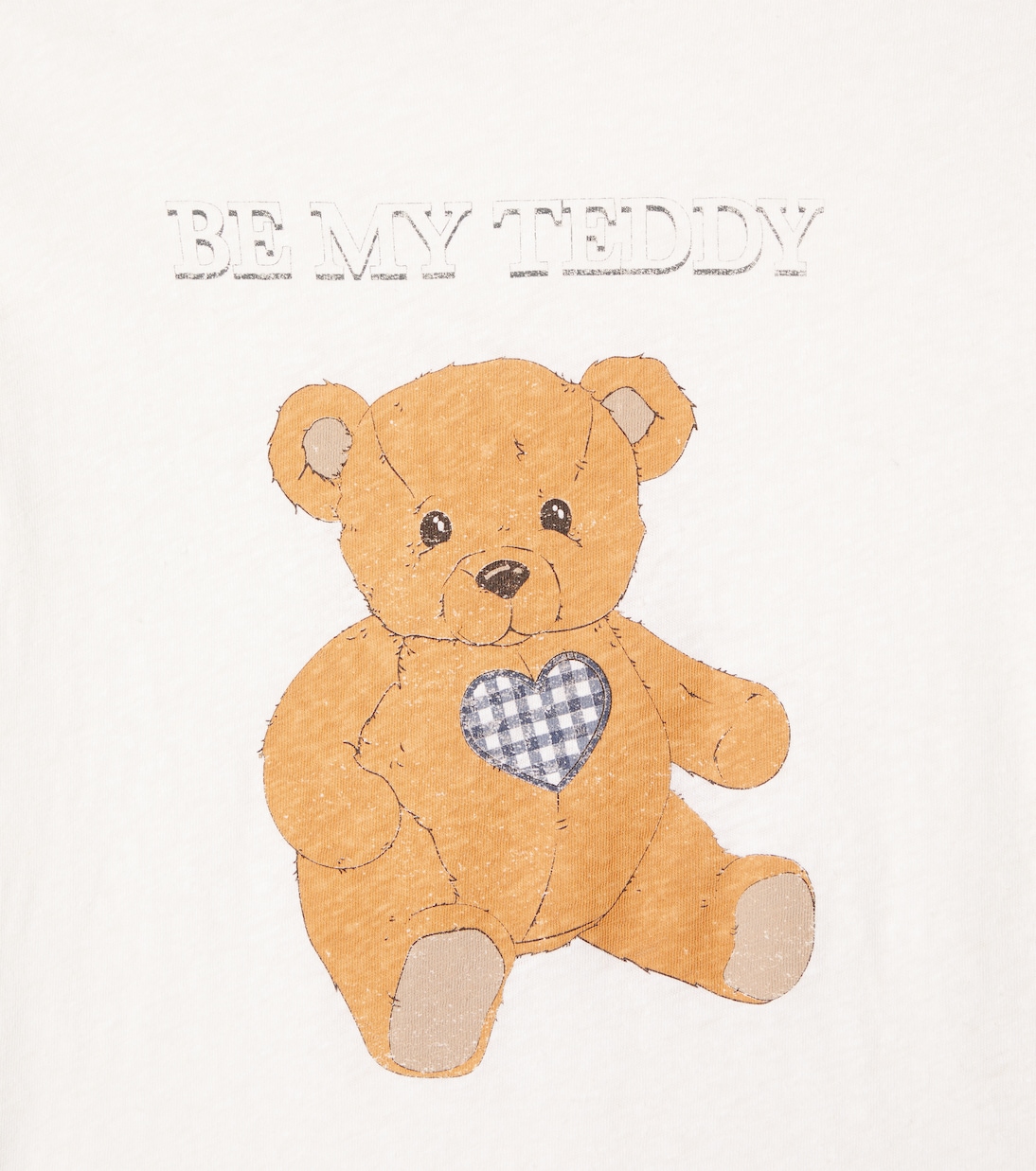 Футболка Era из хлопка и льна с принтом Konges Sløjd, Teddy Bear — фото 3