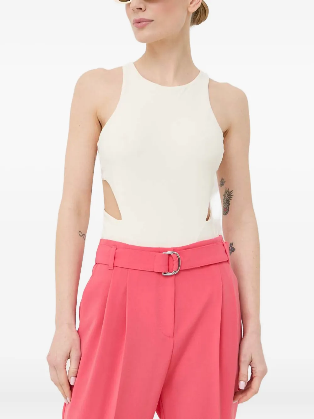 

Боди с вырезами Patrizia Pepe, белый