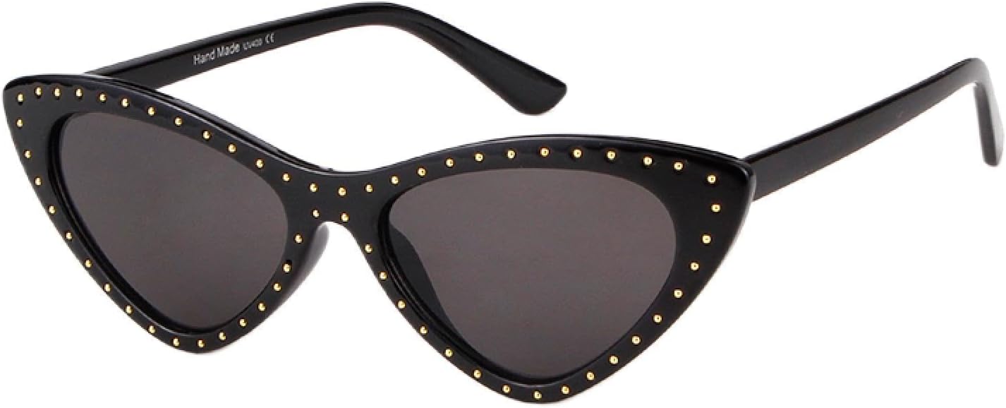 

Солнцезащитные очки с защитой от УФ-излучения UV400 | Красная оправа «кошачий глаз» с заклепками | Для женщин и мужчин, для занятий спортом на открытом воздухе и вождения DSVIGF, C1