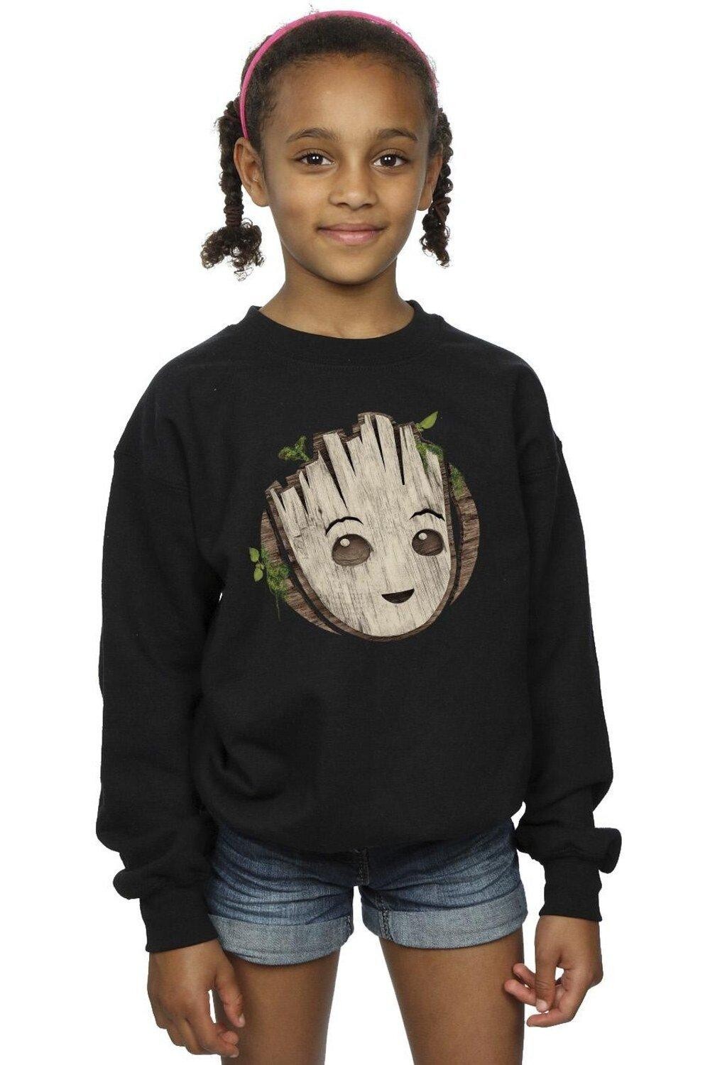 

Толстовка с деревянной головой I Am Groot Marvel, черный
