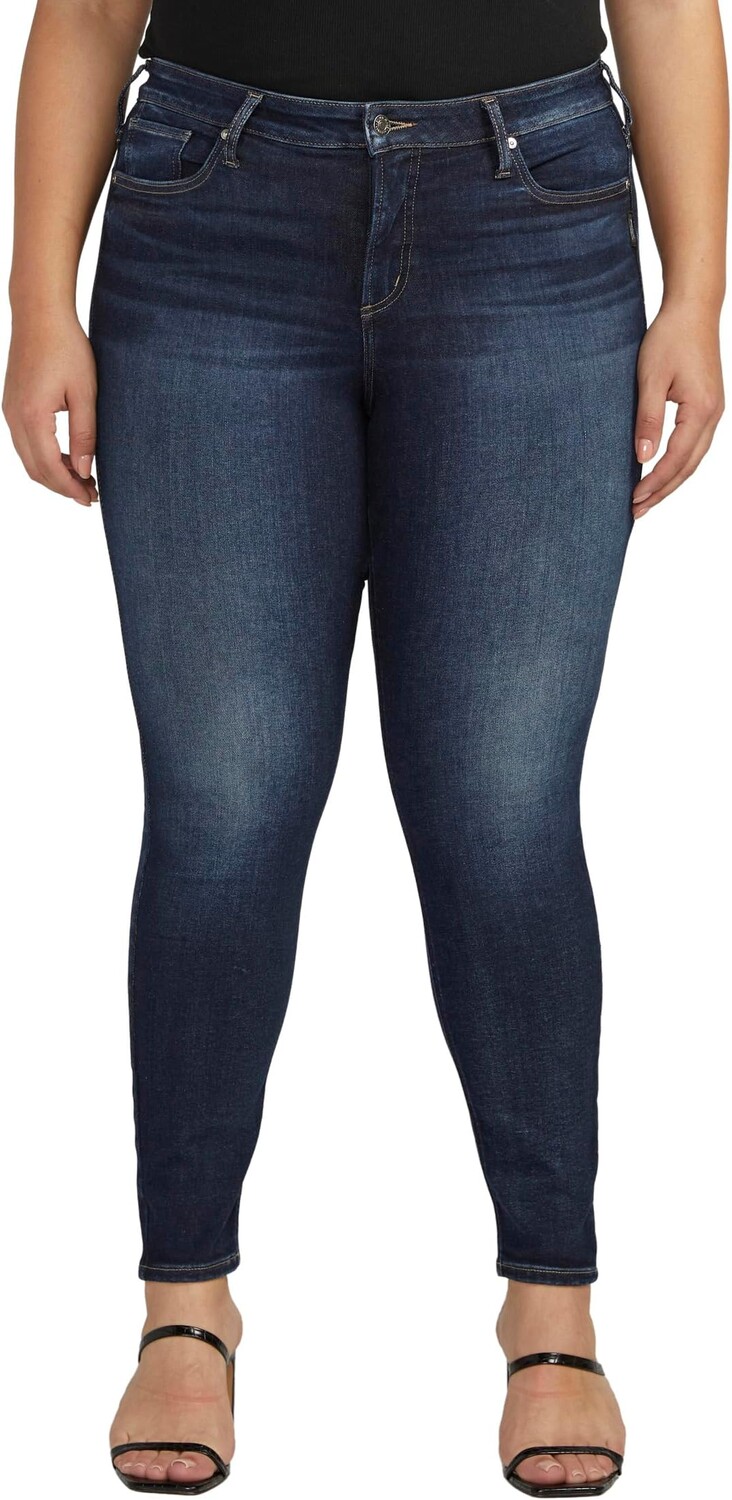 

Джинсы Plus Size Infinite Fit Mid-Rise Skinny Leg Jeans W87103INF487 Silver Jeans Co., цвет Indigo