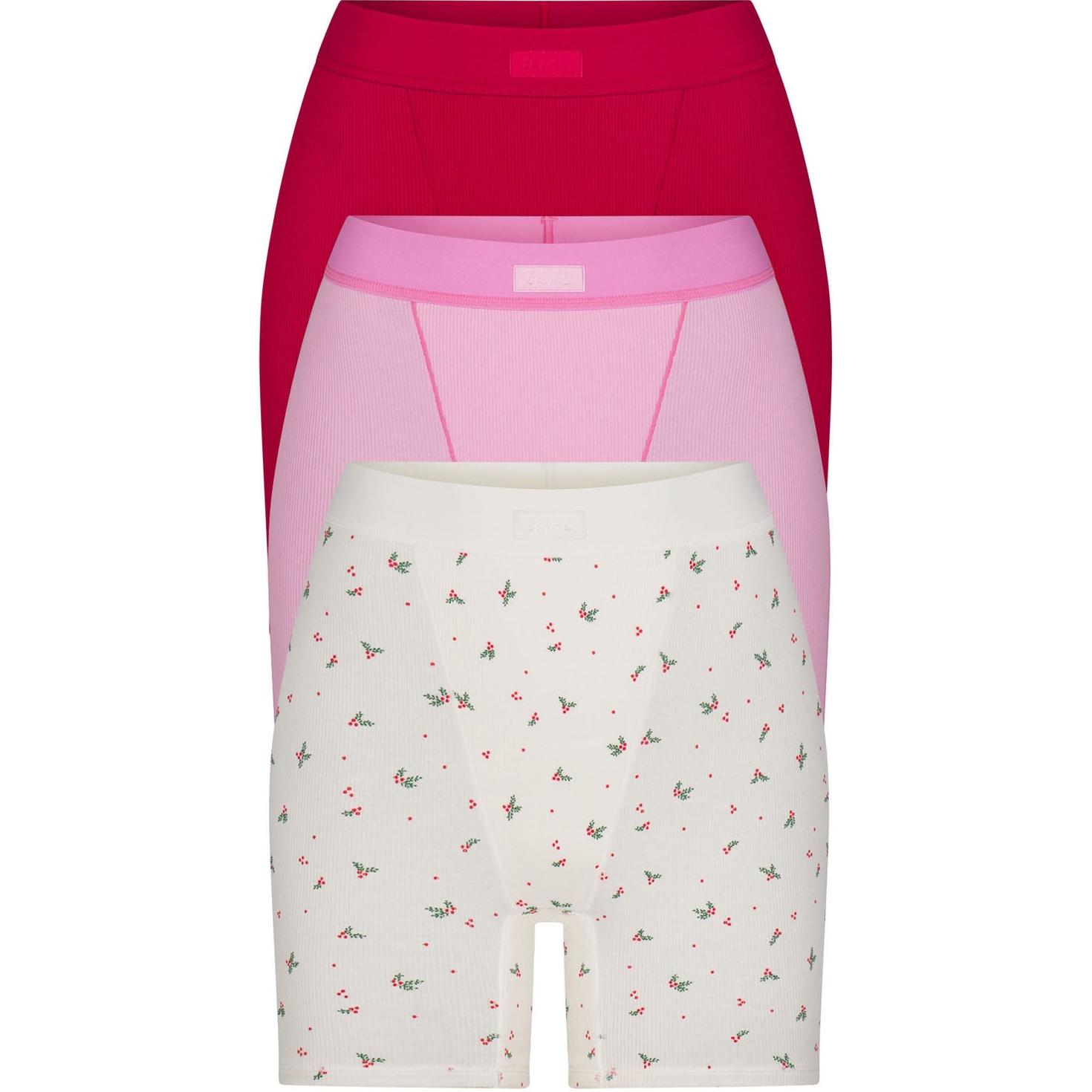 

Skims Fake Day Collection FW24 хлопковый риб боксер 3-pack боксеры женские 3 шт marble holly multicolor