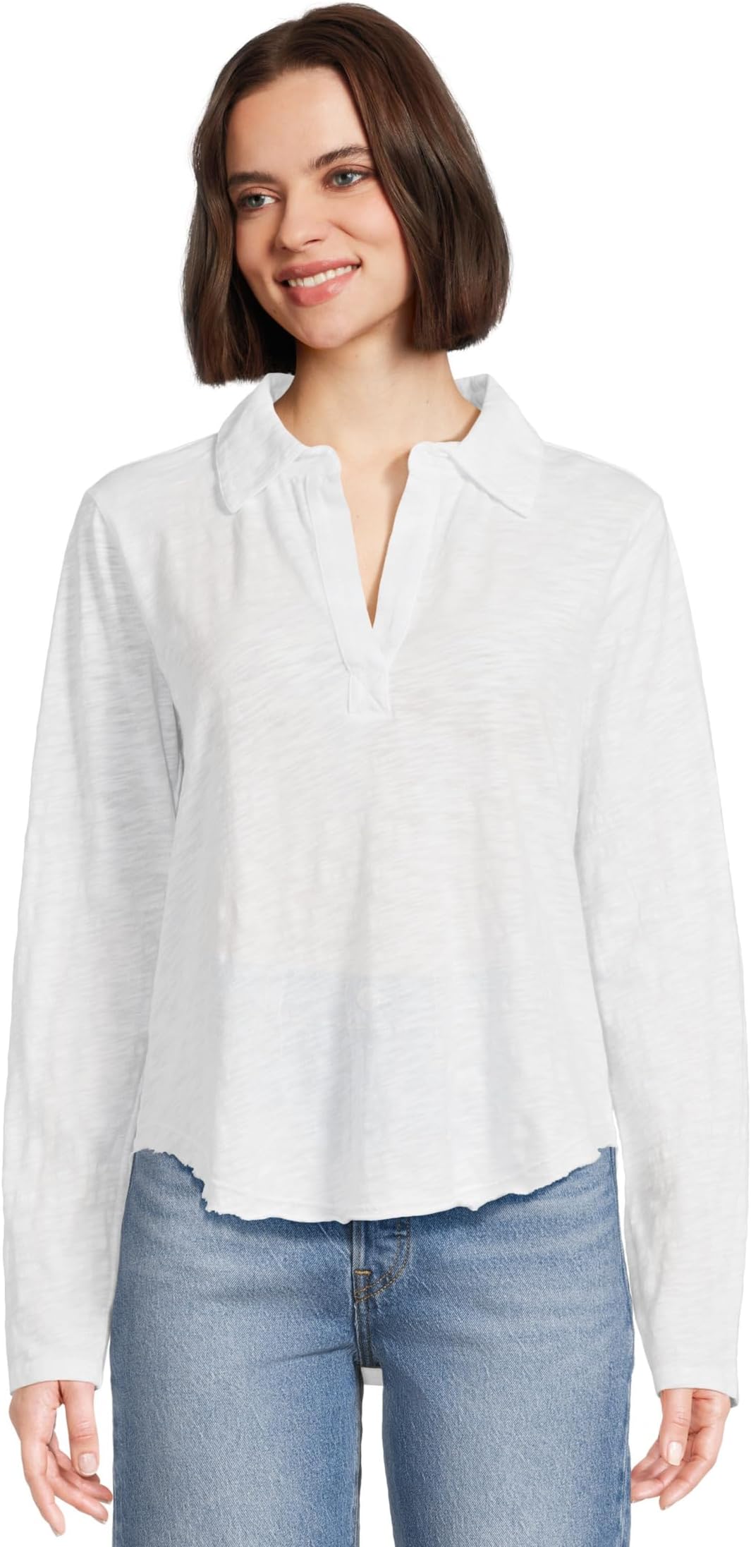

Футболка Mod-o-doc Long Sleeve Easy Polo Tee, цвет White 1