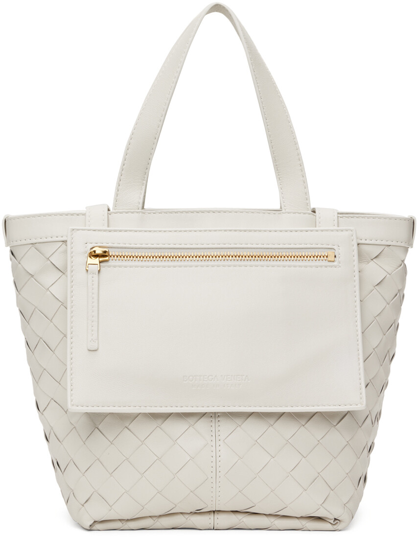 

Маленькая белая сумка с откидным клапаном Bottega Veneta, Белый, Маленькая белая сумка с откидным клапаном Bottega Veneta