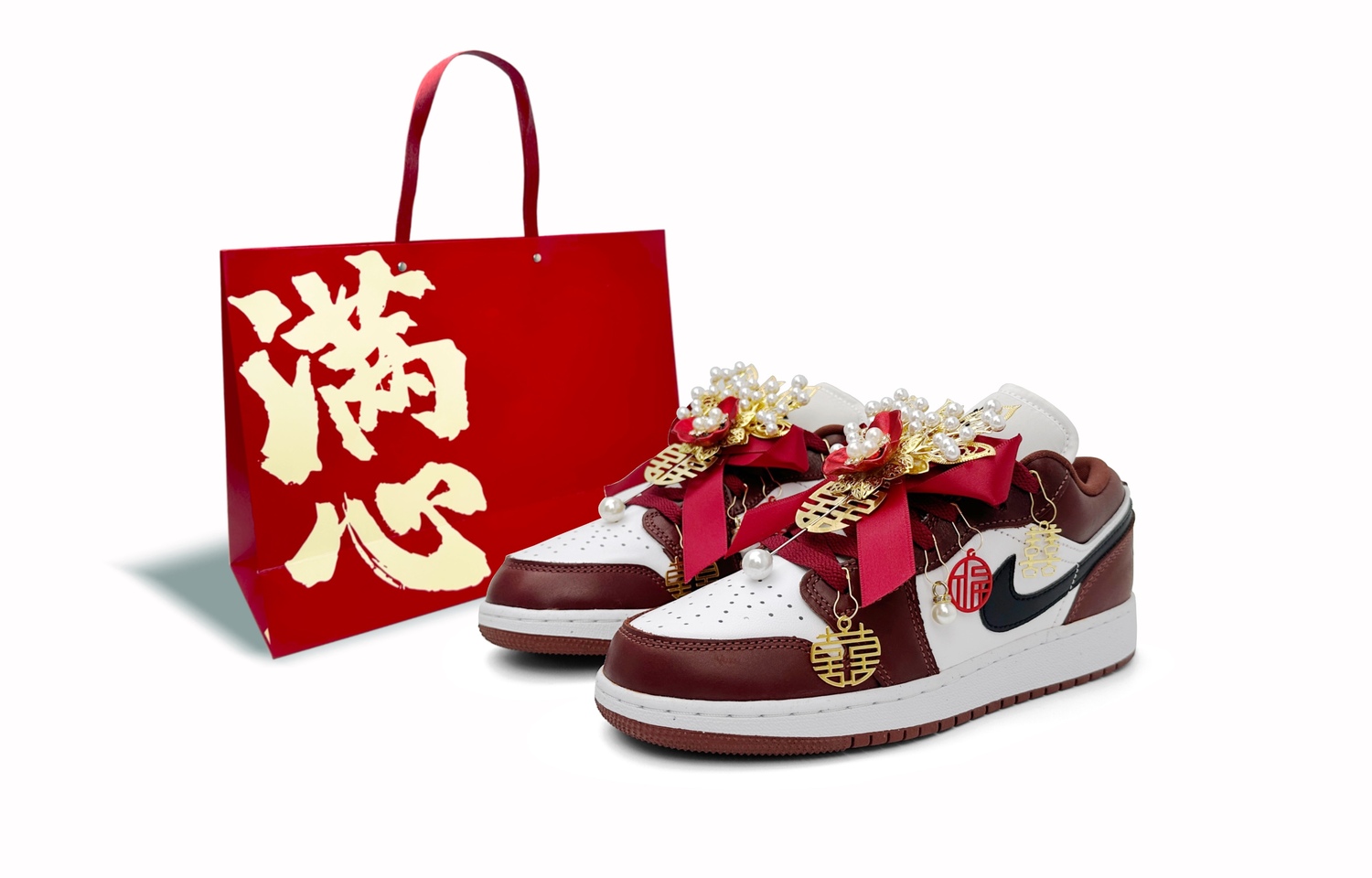 

Кроссовки Air 1 Low top Vintage Basketball Shoes Unisex бордовые Jordan, бордовый