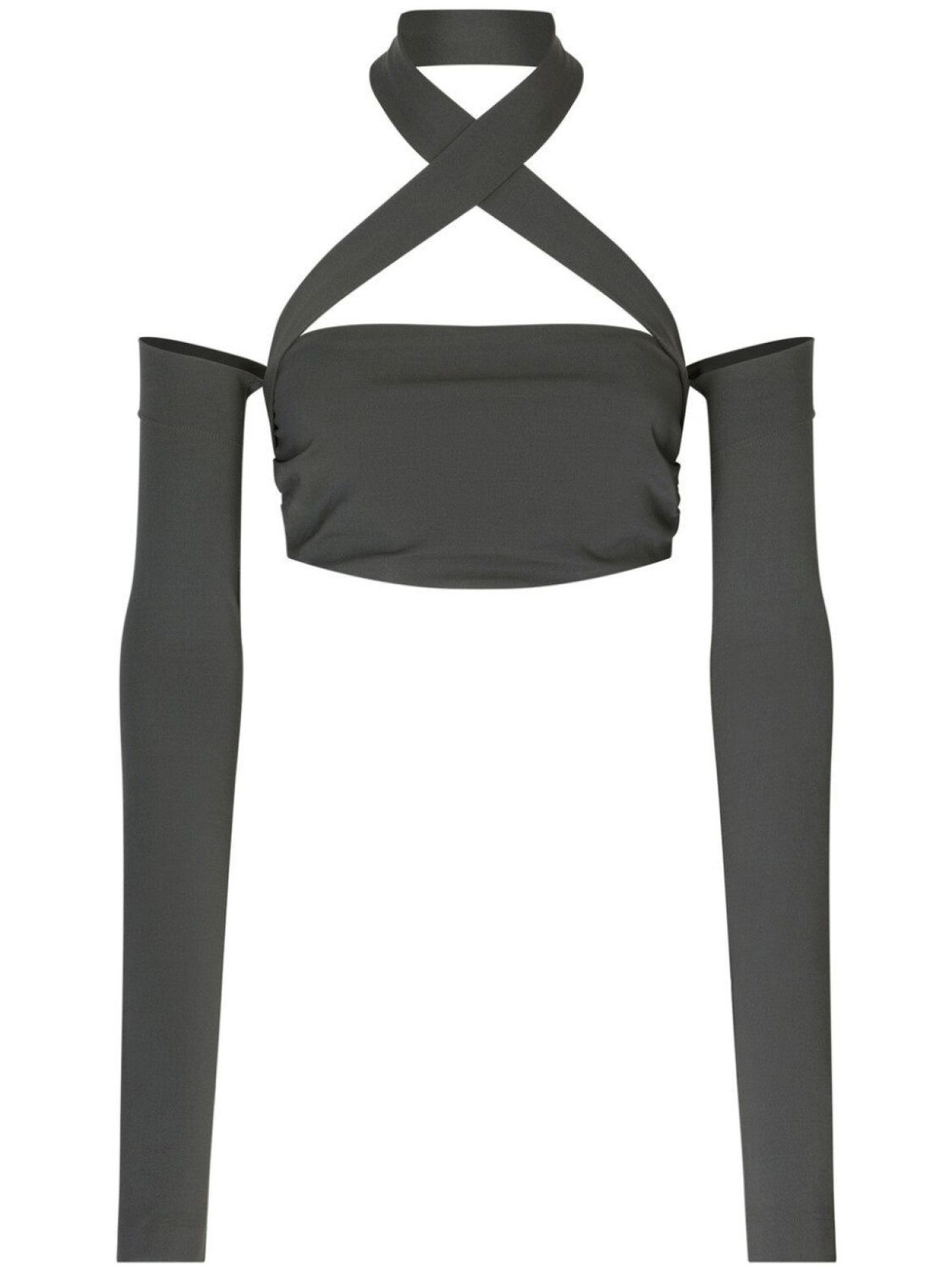 

Dolce & Gabbana укороченный топ KIM DOLCE&GABBANA с вырезом халтер, серый