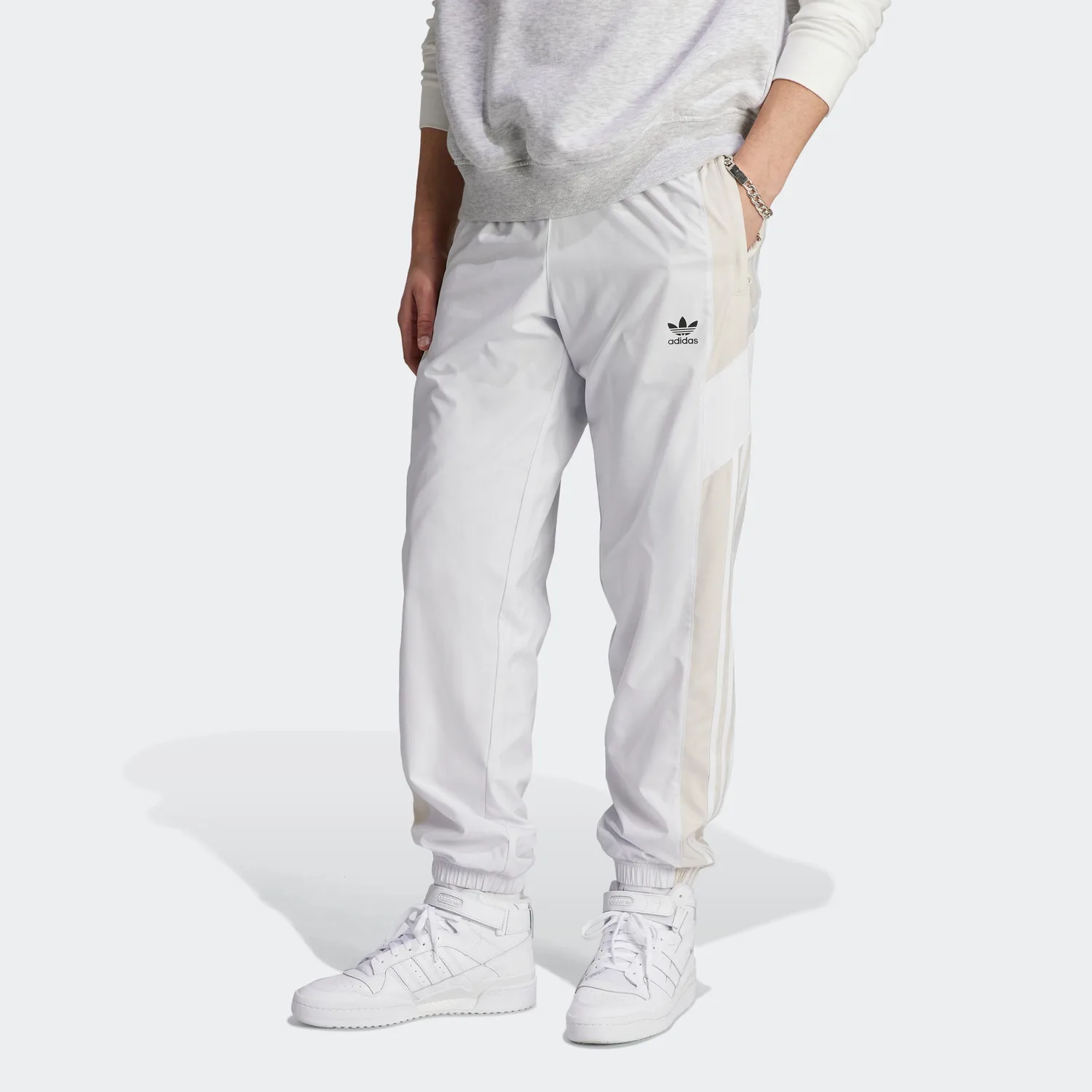 Классические Брюкиы Firebird вязаные мужские Adidas Originals, Crystal White — фото 3
