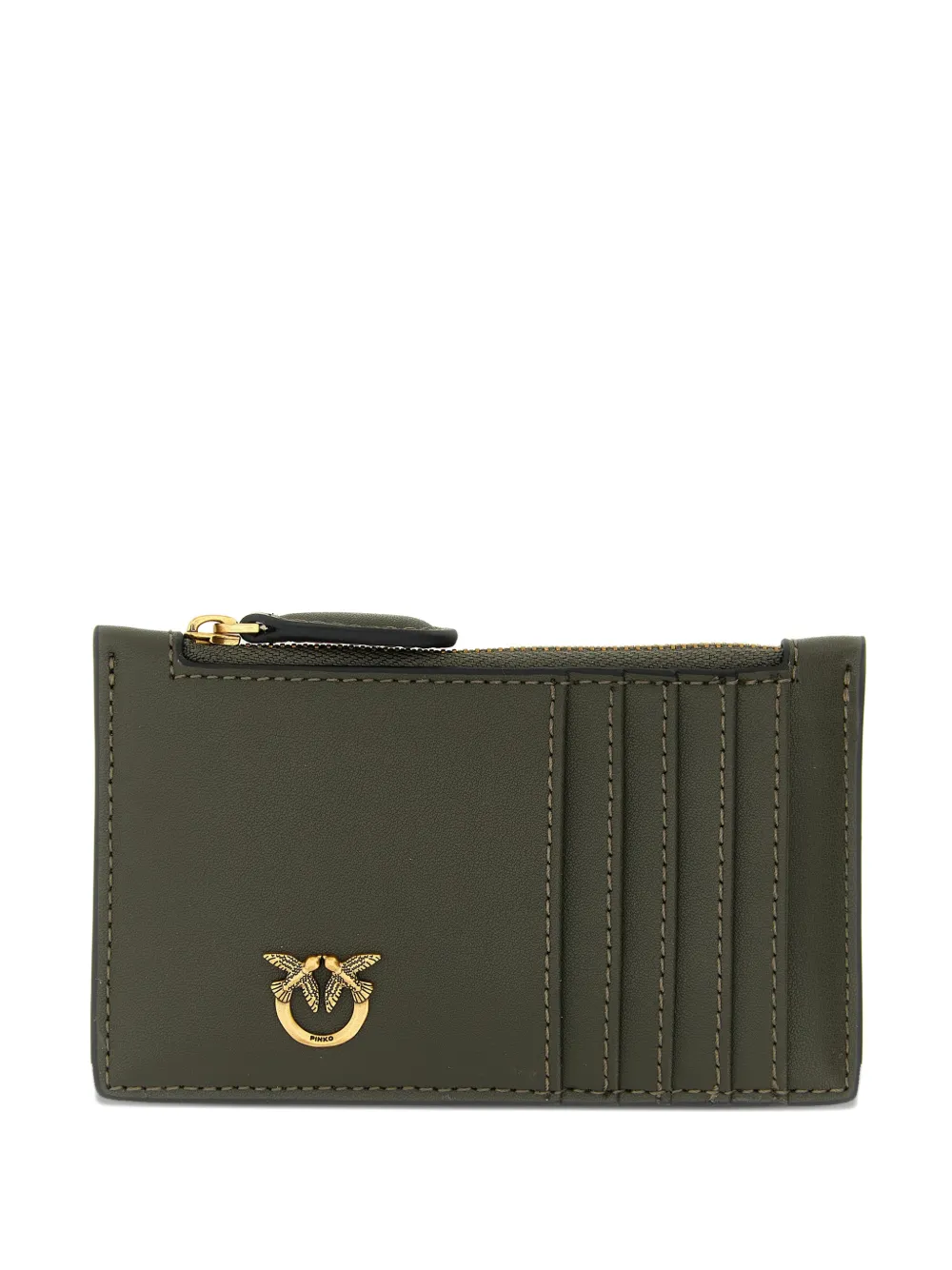 

Кардхолдер Airone из кожи с логотипом Pinko, зеленый