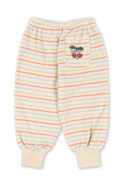 Спортивные штаны с эластичным поясом модель ITTY RIB SWEAT PANTS GOTS Konges Sløjd, бежевый — фото 2