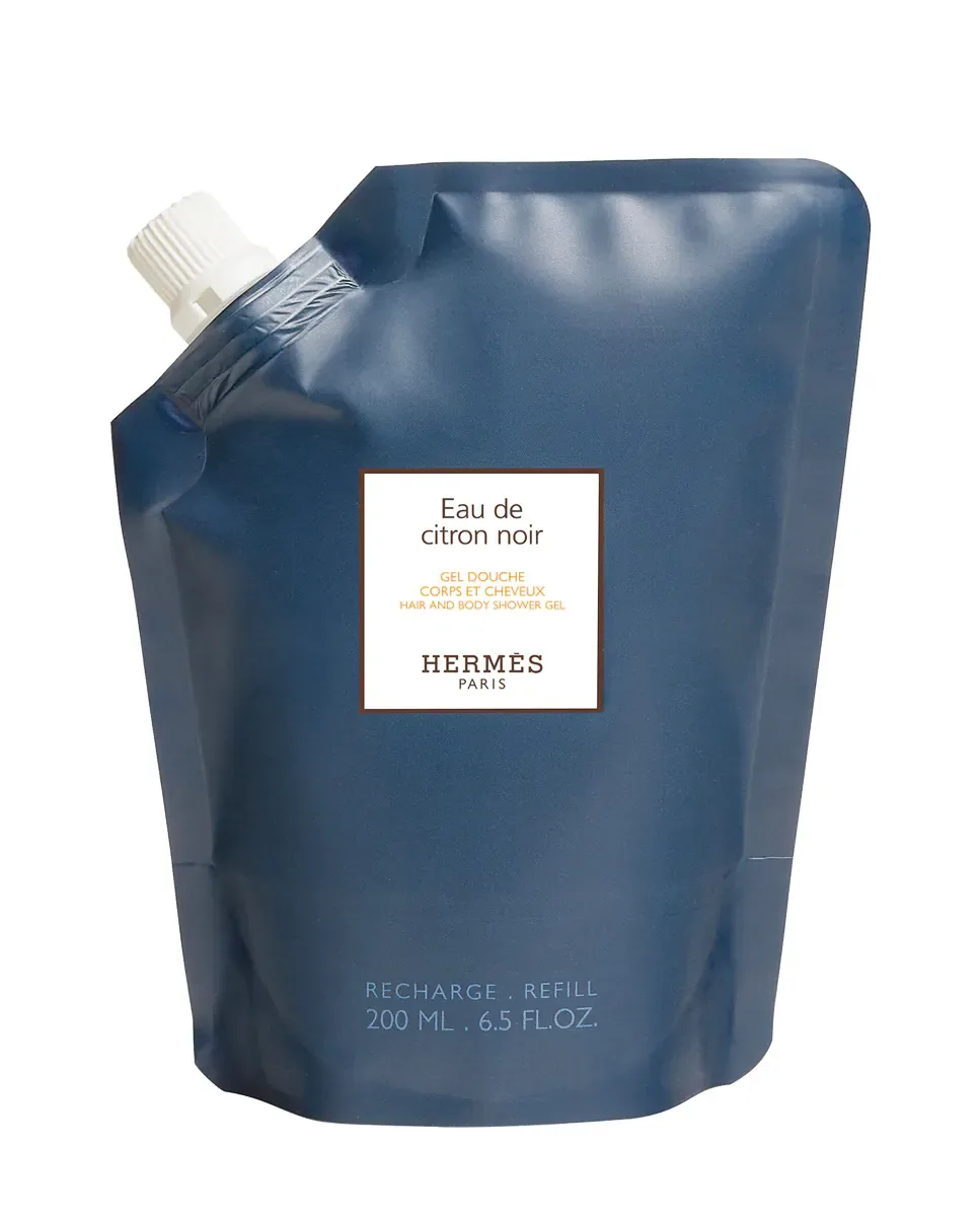 Запасной гель для душа для тела и волос Eau de Citron Noir 200 мл Hermès