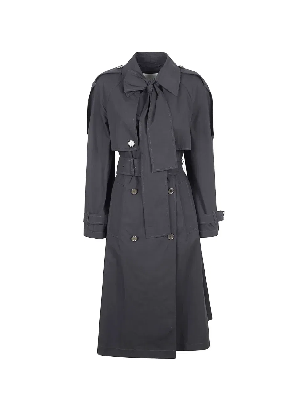 Тренч Burberry Trerose с поясом, черный