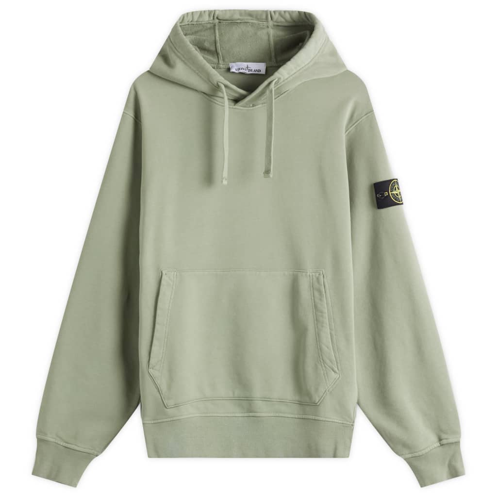 

Гашетированный худи с запахом Stone Island, цвет sage
