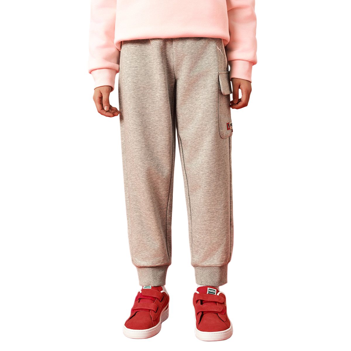 

PUMA Подростковые вязаные спортивные штаны коллекция Sportstyle штаны SS25 CNY CARGO KNITTED светло-серый вереск