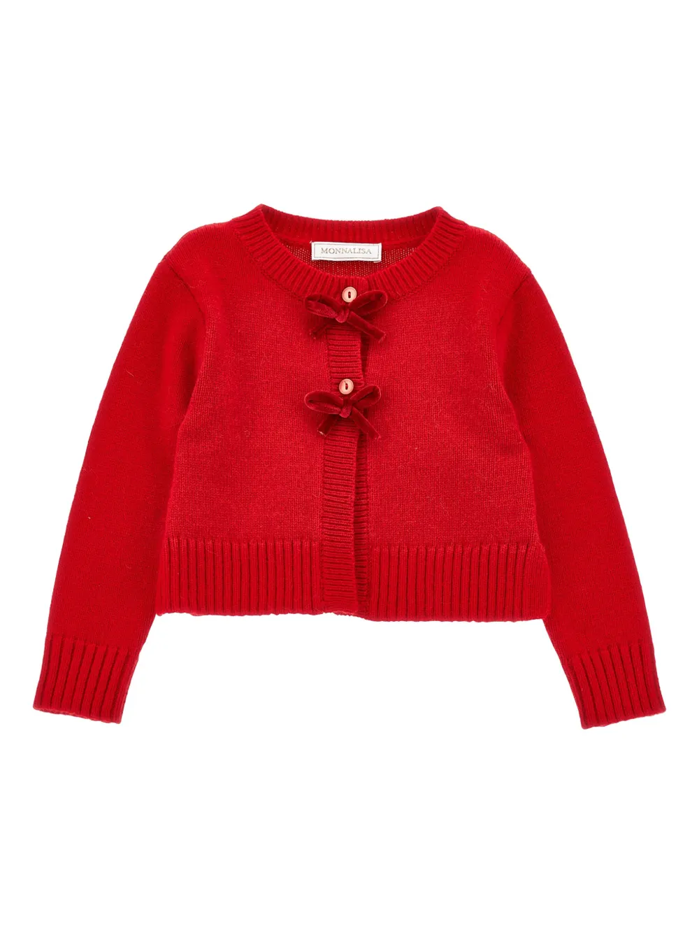 

Кардиган с бантами Monnalisa, красный
