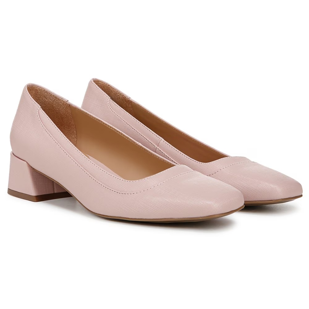Туфли на блочном каблуке Huntley Naturalizer, cameo blush pink faux leather