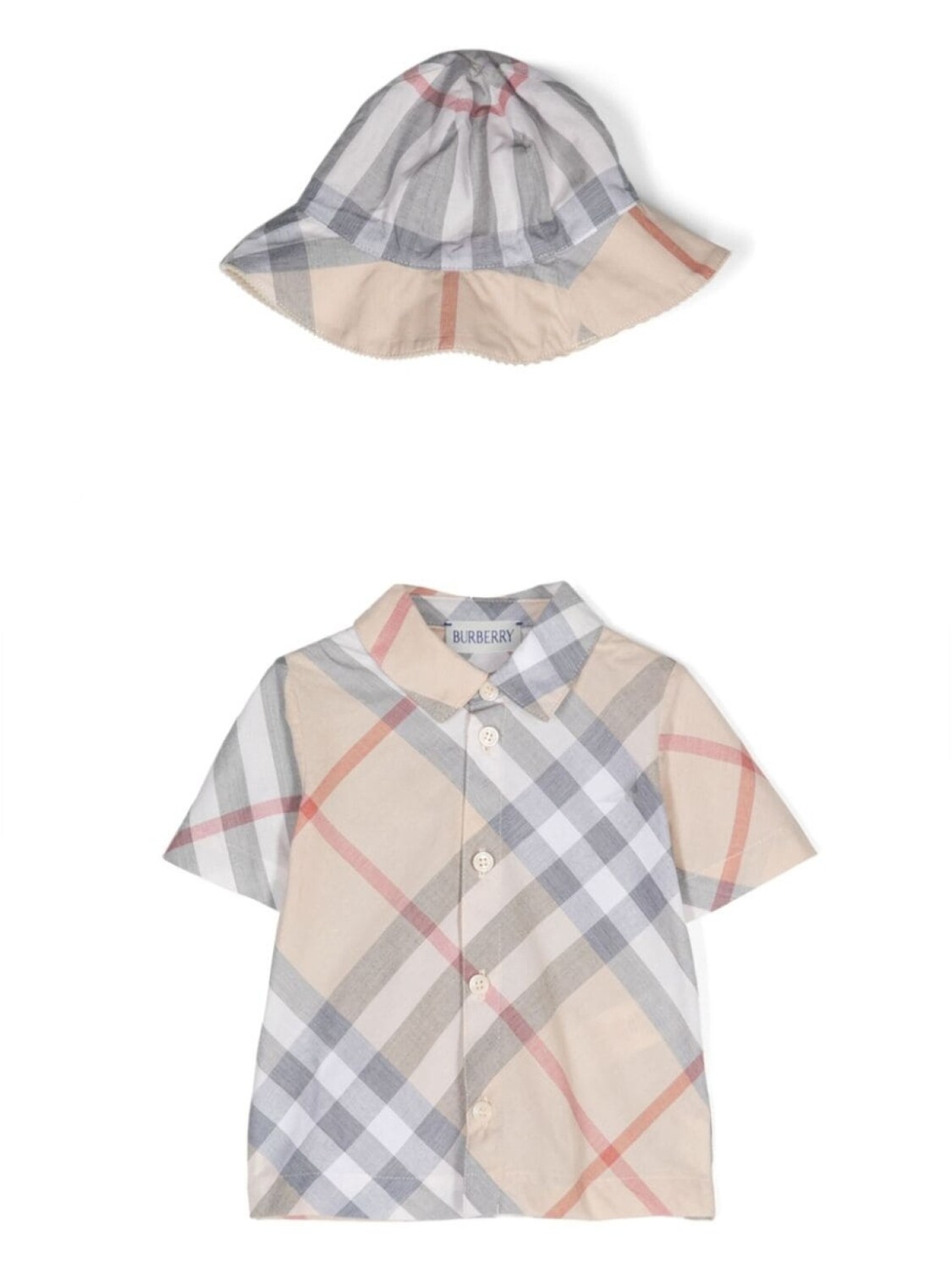 

Burberry Kids вельветовый комплект для новорожденного, нейтральный цвет