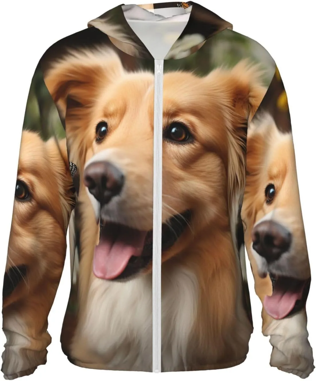 

Мужская куртка с капюшоном UPF 50+ Cute Dog Animal HJTRW