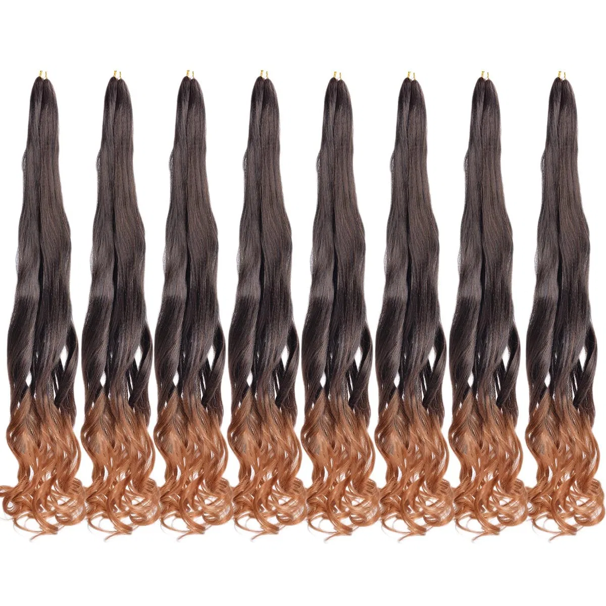 Наращивание волос French Curly Braiding Hair 24 дюйма Herkeymidy, T1B/30 — фото 4