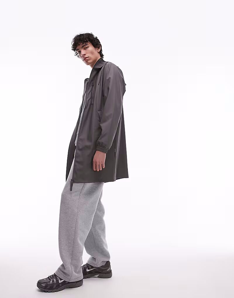 

Водонепроницаемая длинная куртка Rains 12080 серого цвета