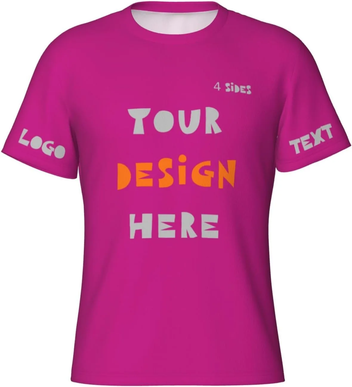 

Футболка с принтом на 4 сторонах