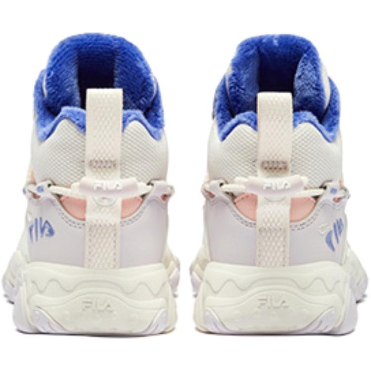 FILA KIDS Детские кроссовки BOA с противоскользящей подошвой, износостойкие, средней высоты, белого и фиолетового цвета, для детей 3–7 лет — фото 3