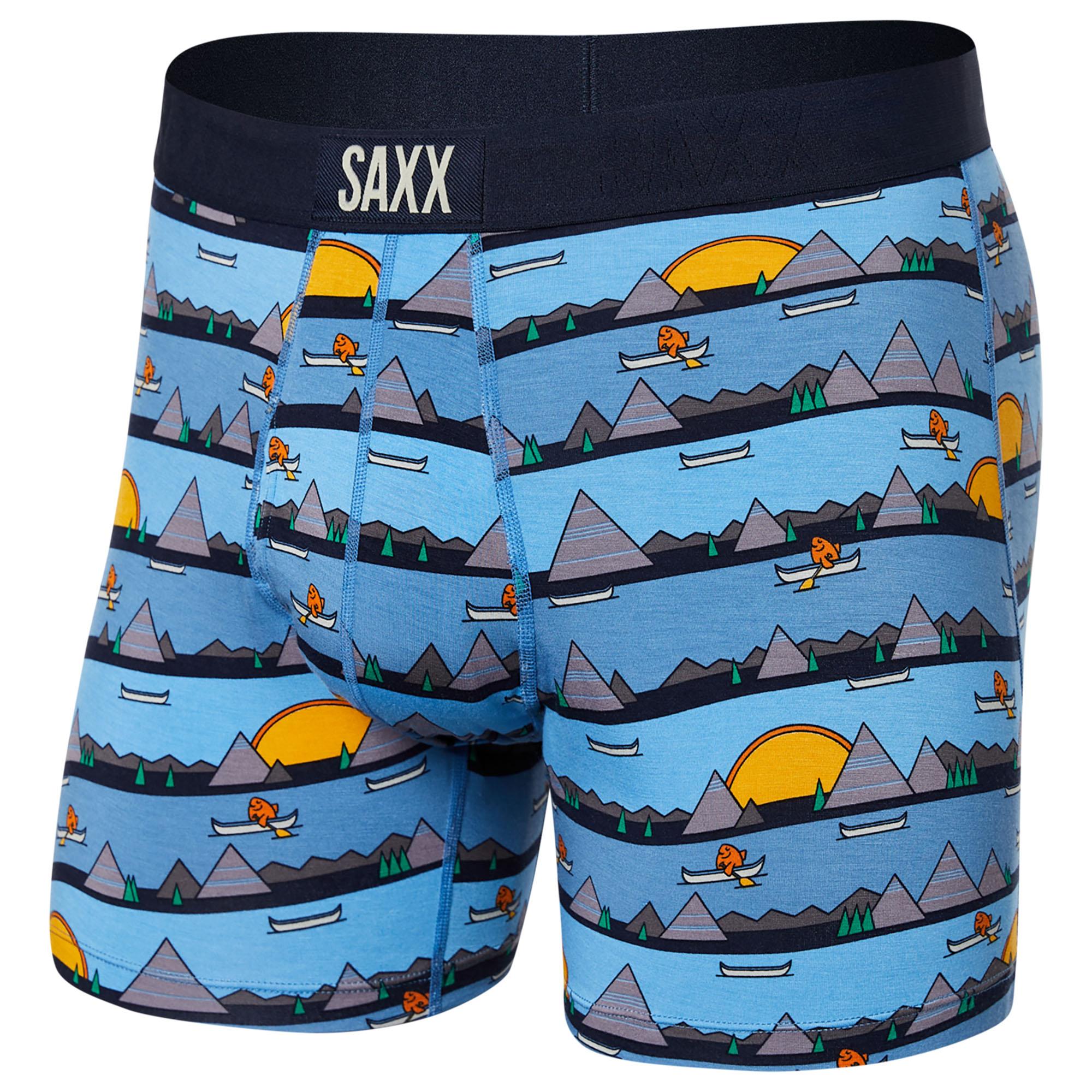 

Мужские ультрамягкие боксерские трусы Saxx, Lazy River/Blue